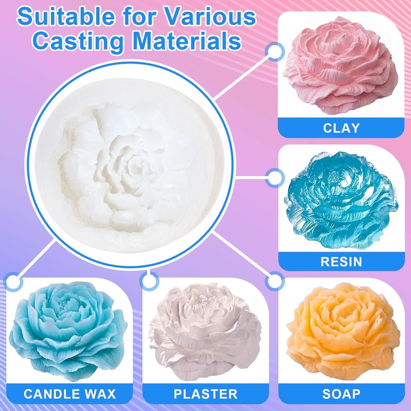 MITINU Silicone Mold Making Kit, 70.5oz 15A Elastic Liquid Silica Gel for Casting Resin molds and Candle & Soap Mold,Fast Cure Translucent Platinum Silicone Rubber - Image 5